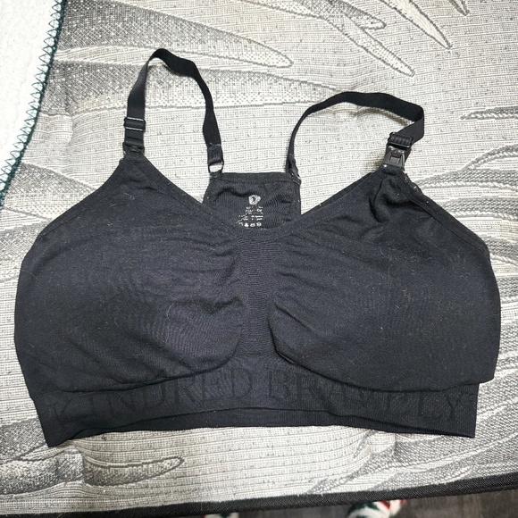 Kindred Bravely Nursing Bra Womens Large Black Mom Maternity Neutral Comfy - Picture 1 of 3